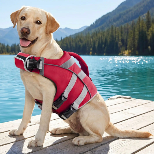 gilet de sauvetage pour petit chien rouge flottpet robuste