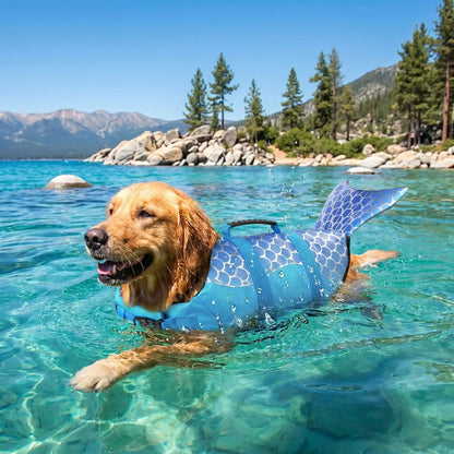gilet sauvetage chien dogsirene bleu labrador