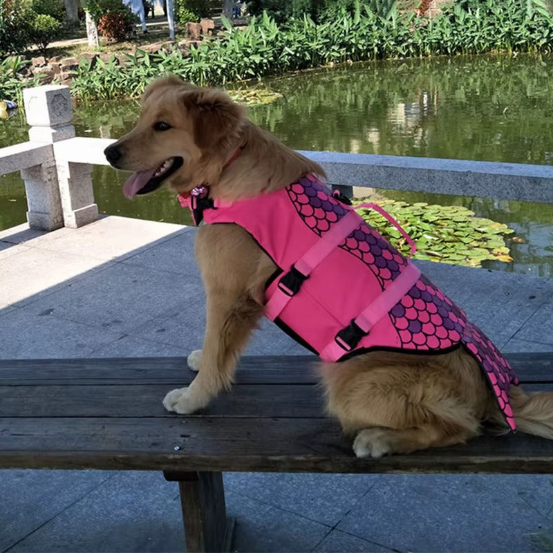 gilet sauvetage chien dogsirene rose design