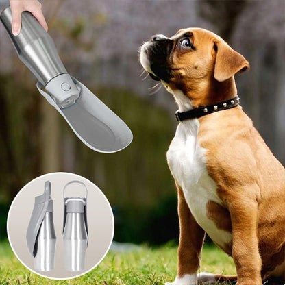 gourde-pour-chien-grise-inox