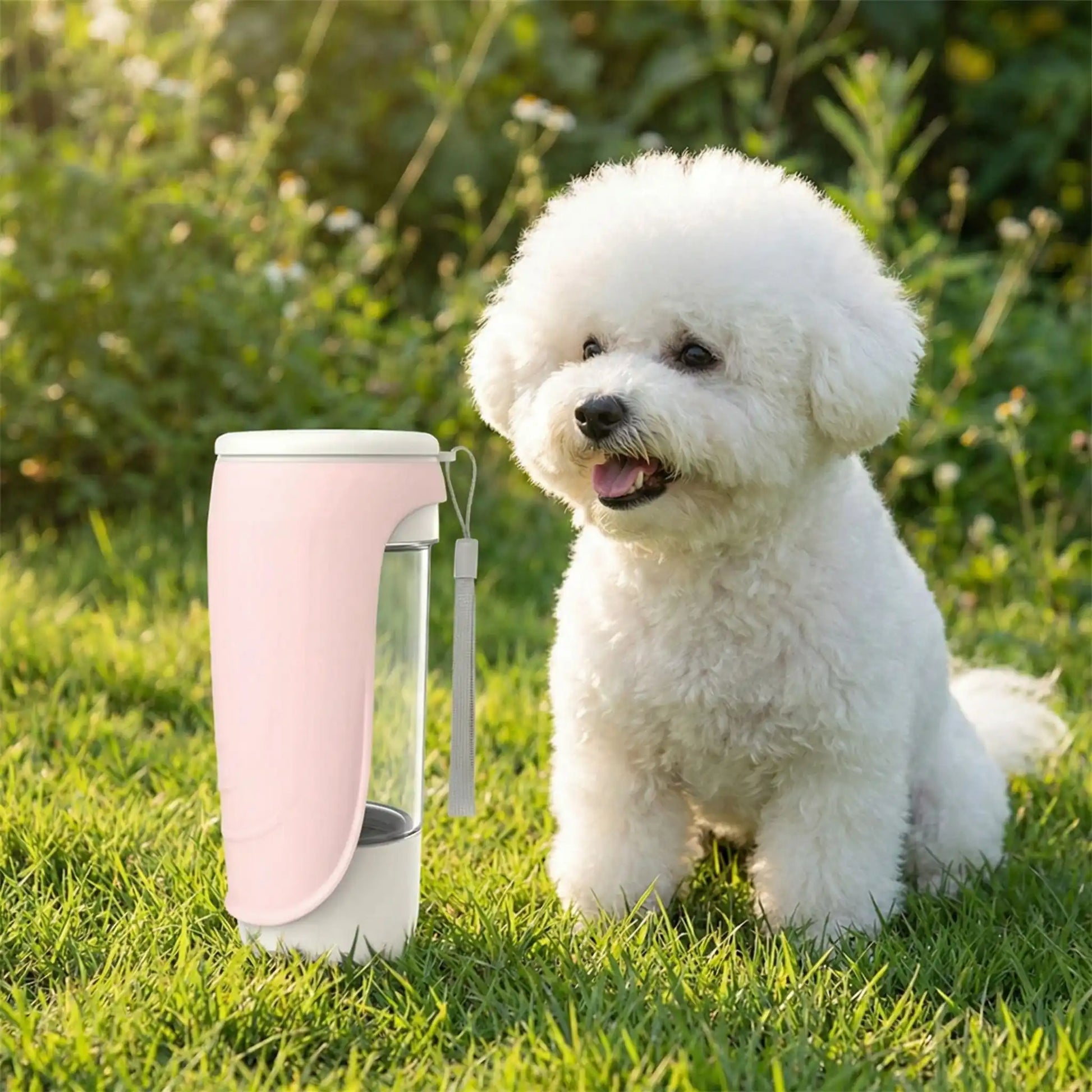 gourdes pour chien pawdrop rose bichon