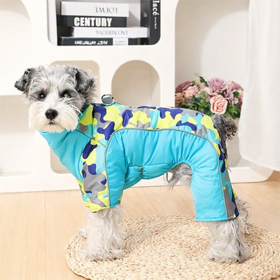 Habit pour Chien bleu ciel motif camouflage