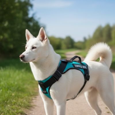 Harnais anti traction chien vert CalmWalk contrôle