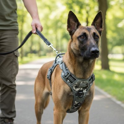 Harnais chien tactique ZéroTrac gris camouflage