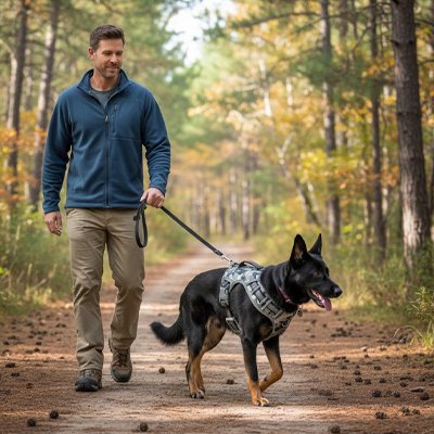 Harnais chien tactique ZéroTrac gris militaire