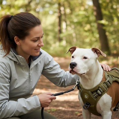 Harnais chien tactique ZéroTrac marron militaire