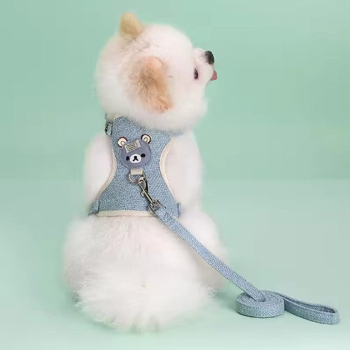 harnais-petit-chien-bleu-confortable
