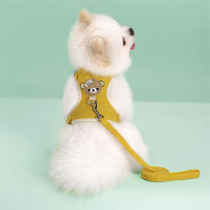 harnais-petit-chien-jaune-confortable
