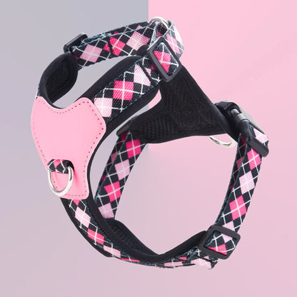 harnais-petit-chien-rose-noir