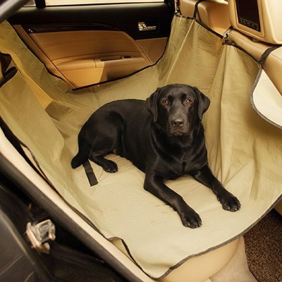 Housse voiture chien SeatPaw kaki labrador poils noir      