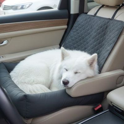 Housse voiture chien ToutouCover gris confortable