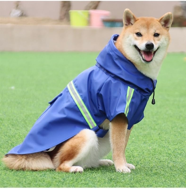 impermeable-chien-bleu-bande-reflechissante-haute-vivibilite-texleon