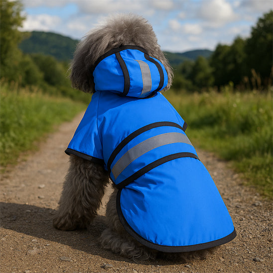 impermeable-pour-chien-ajustable-bleu-caniche-pawrain