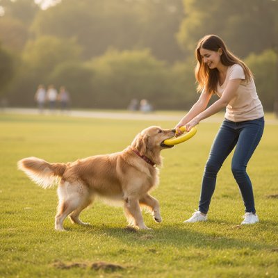 Jouet chien BarkRing jaune jeu parc
