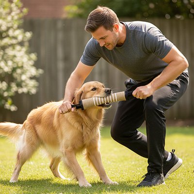 Jouet indestructible pour Chien BarkForce noir traction golden