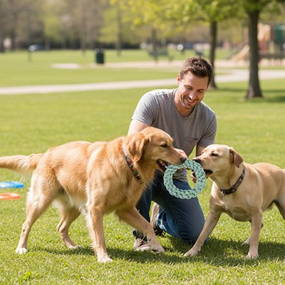 Jouet indestructible pour Chien RuffRing jeu interaction golden labrador