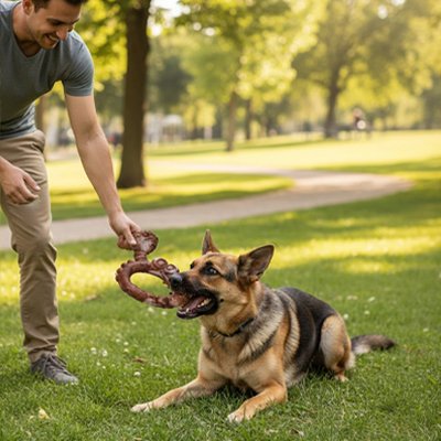 Jouet pour chien indestructible TugTitan berger allemand maître entrainement parc