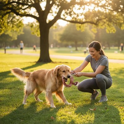 Jouet pour chien indestructible TugTitan golden maîtresse jeu parc