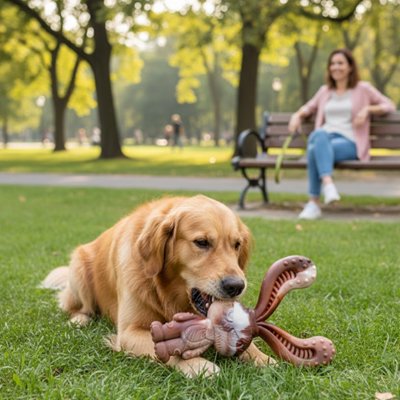 Jouet pour chien indestructible TugTitan marron robuste