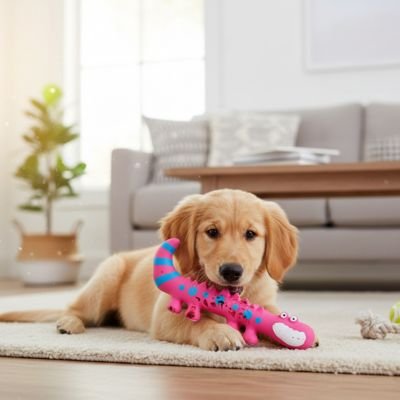 Jouet pour Chien LizardGrip rose chiot tapis