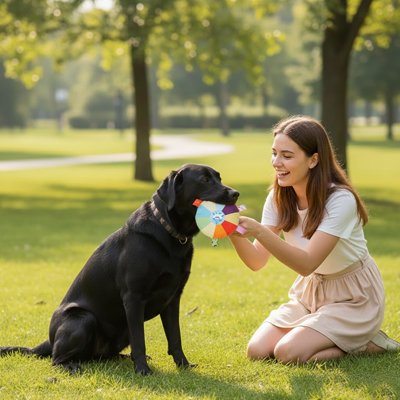 Jouet pour chien SnoutFly labrador noir jeu parc