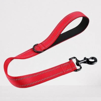 laisse-courte-pour-chien-nylon-rouge-resistante-controle-marche-calmoov