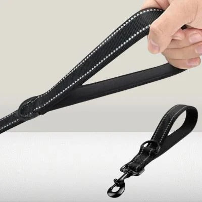 laisse-courte-pour-chien-poignee-rembouree-confortable-moelleuse-calmoov