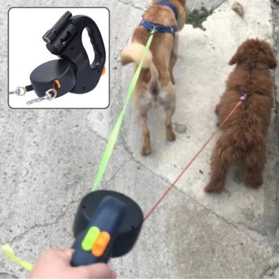 laisse-double-chien-noire-extensible