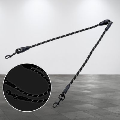 laisse-double-chien-reflechissante-noire