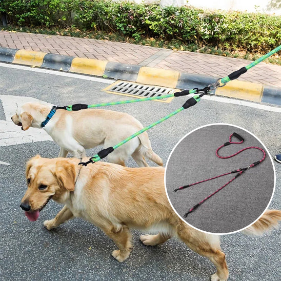 laisse-double-pour-chien-rouge