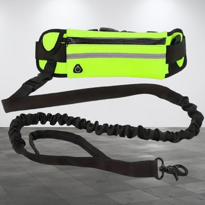laisse-main-libre-chien-verte-confort-sportif-canicrosse-runleash