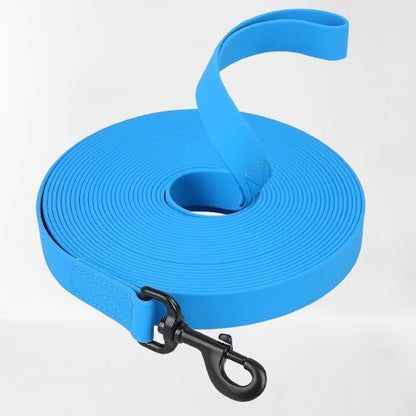longe-pour-chien-bleue-claire
