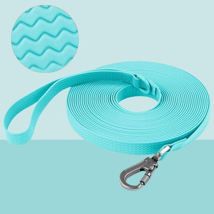 longe-pour-chien-etanche-bleue