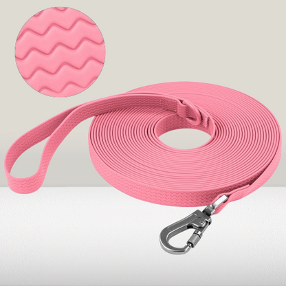 longe-pour-chien-etanche-rose-claire