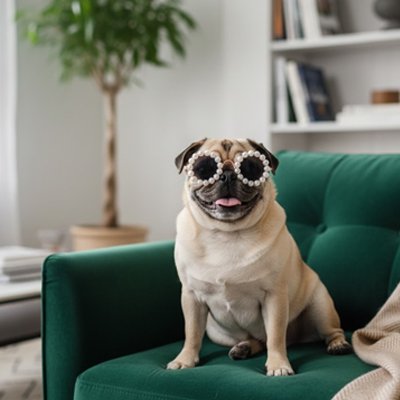 Lunette chien design monture perle ludique pour chien