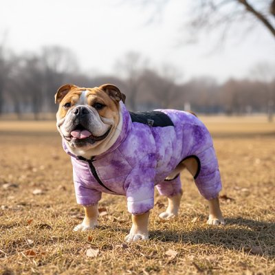 Manteau impermeable chien couleur violette marbre stylé
