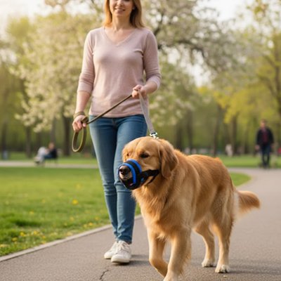 Museliere chien​ PawShield bleu labrador