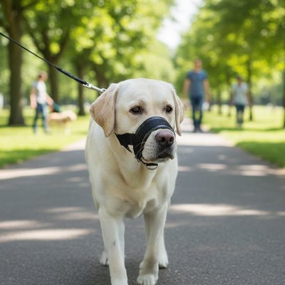 Museliere chien​ PawShield noir labrador balade