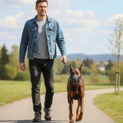 museliere pour chien​ PawForge  polymère noir promenade