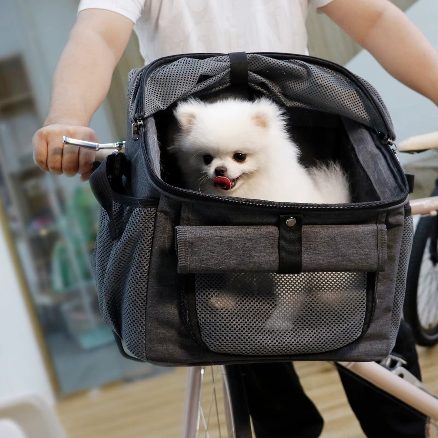 panier pour velo pour chien BikePaw securisant-pratique
