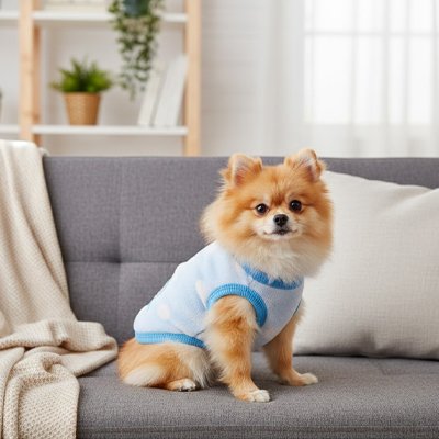 Petit Pull pour chien motif pingouin doux et chaud