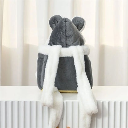Porte chien PawNest gris blanc hiver