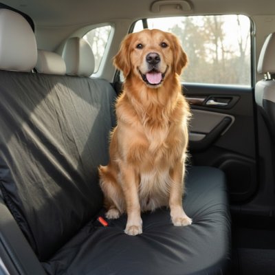 Protection chien voiture SeatPaw Golden retriever en voiture