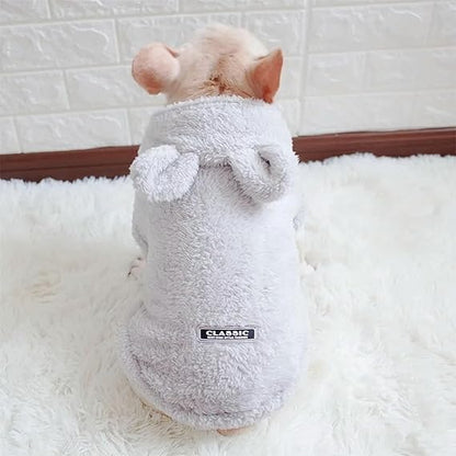 pull-chien-gris-chaud-confortable-oreilles-lapin-petkool
