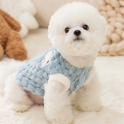 pull-pour-chien-bleu-clair-raye-cozypaws