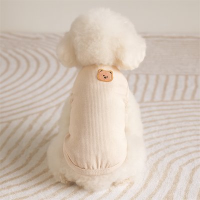 Pull pour Chien rose claire avec motif ourson mignon