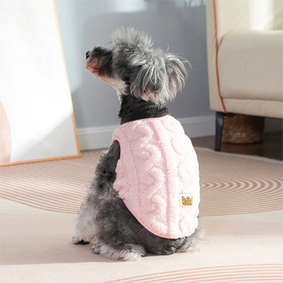 Pull pour Chien rose claire tout doux chaud