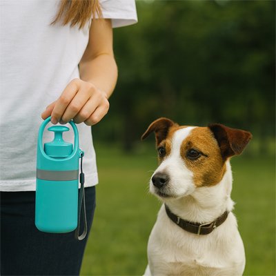 Ramasse crotte chien​ bleu turquoise design