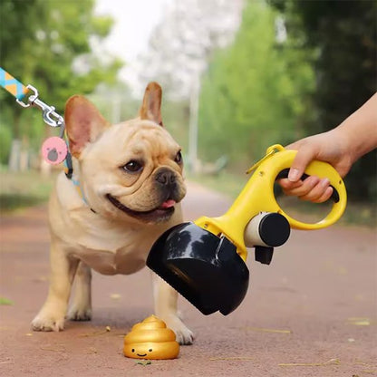 ramasse crottes pour chien jaune et noir sans contact 