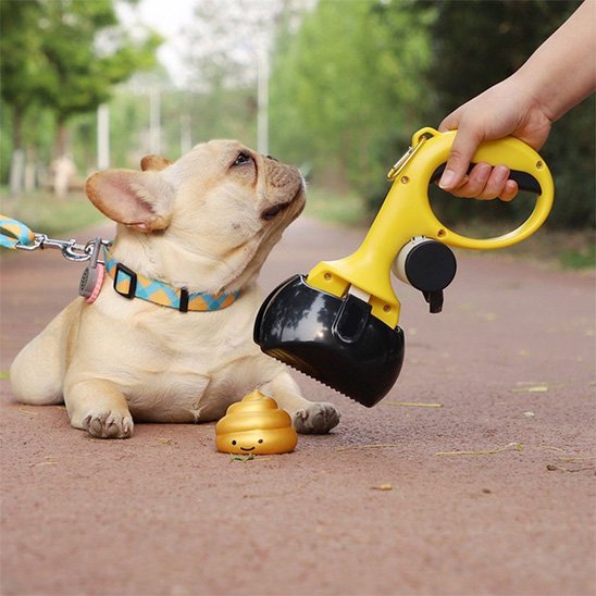 ramasse crottes pour chien noir et jaune pratique et design